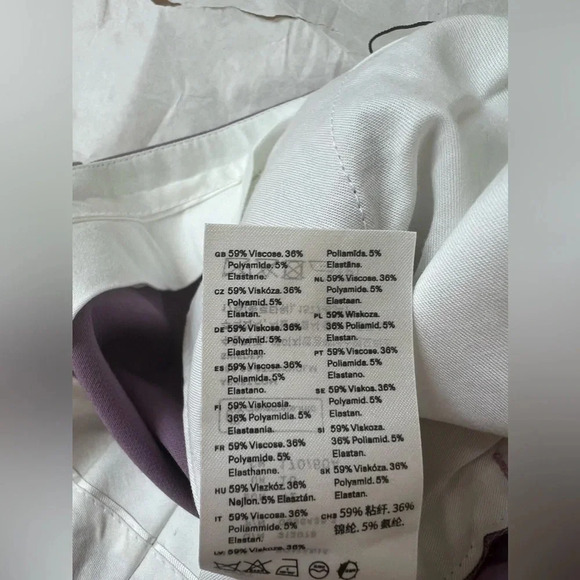 ARKET Womens Viscose Tapered Leg High Waist Trousers Pants Purple Sz 12 US 42 EU - Picture 11 of 11